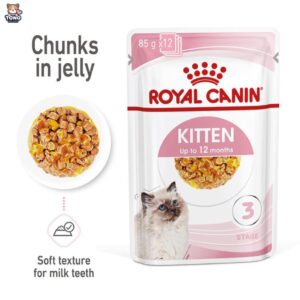 Royal Canin Kitten Instinctive in Gravy Wet Cat Food Pouches 12 PCS